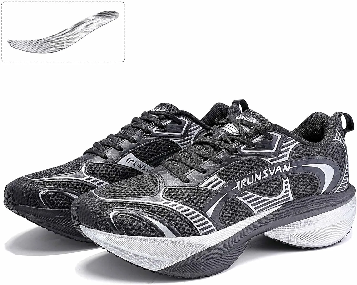 Men's and Women's Carbon Plate Running Shoes – Lightweight Cushioned Sneakers for Road Running, Jogging, Walking, Daily Fitness and Commuting