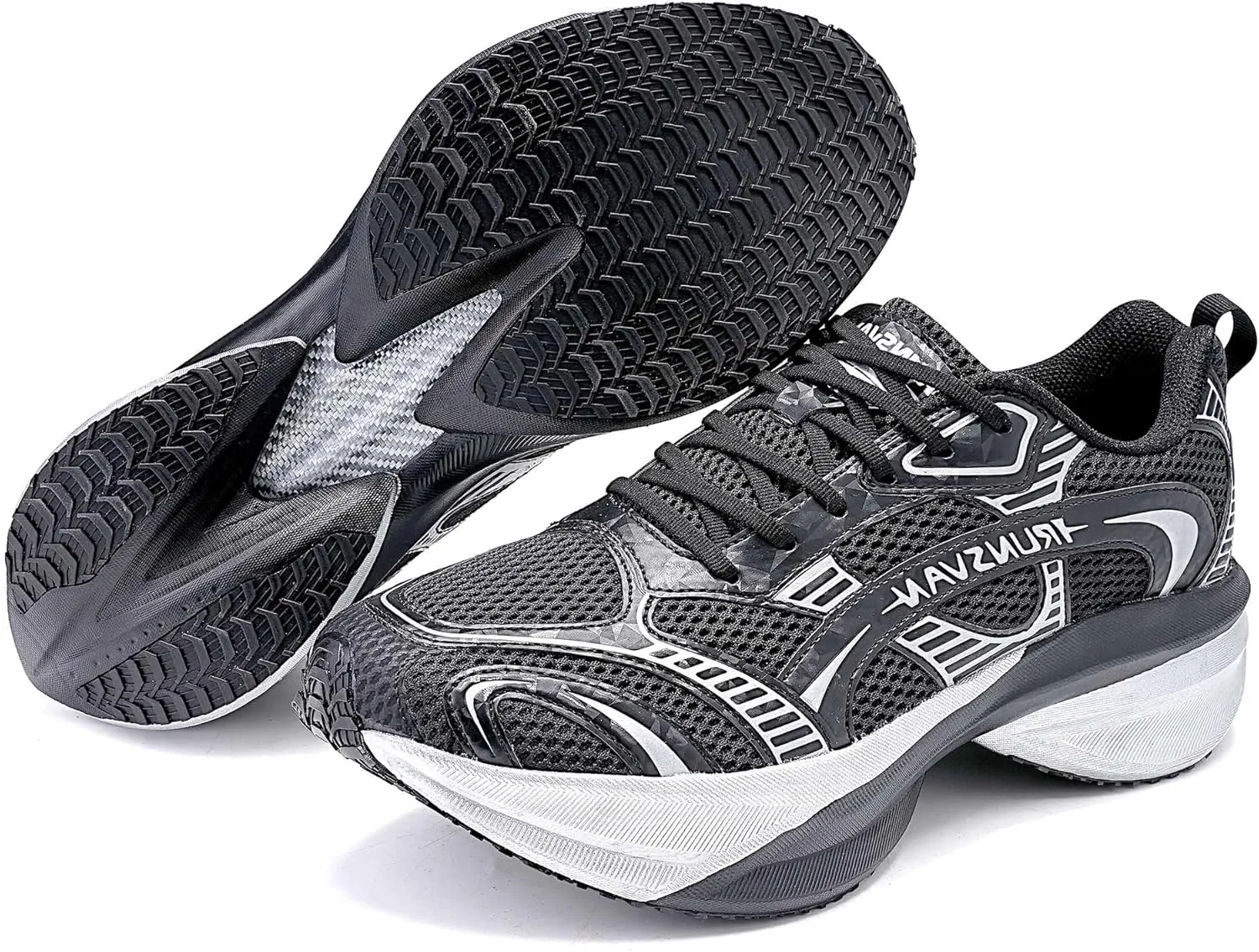 Men's and Women's Carbon Plate Running Shoes – Lightweight Cushioned Sneakers for Road Running, Jogging, Walking, Daily Fitness and Commuting