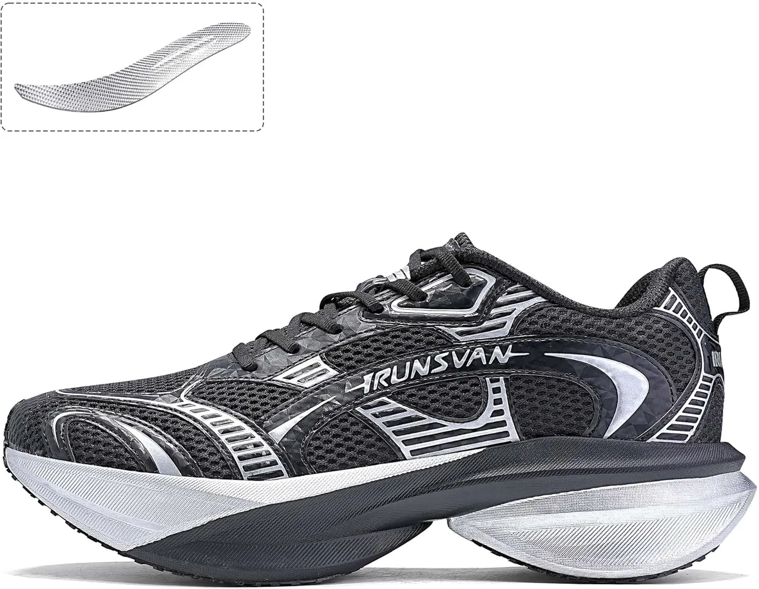 Men's and Women's Carbon Plate Running Shoes – Lightweight Cushioned Sneakers for Road Running, Jogging, Walking, Daily Fitness and Commuting