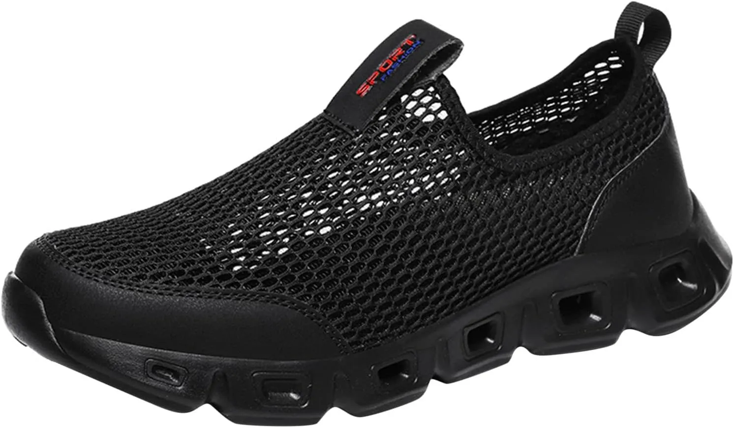 Men's Arch Support Shoes Fashion Hollow Mesh Breathable Sneakers Comfortable Sports Shoes Sneaker Rack for Men on Door