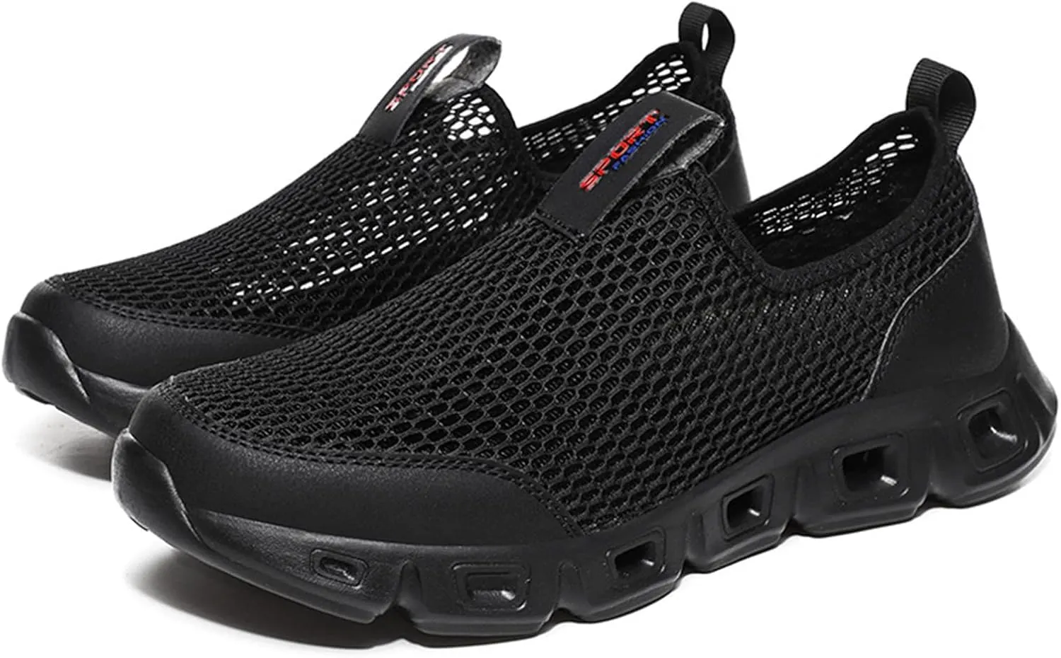 Men's Arch Support Shoes Fashion Hollow Mesh Breathable Sneakers Comfortable Sports Shoes Sneaker Rack for Men on Door