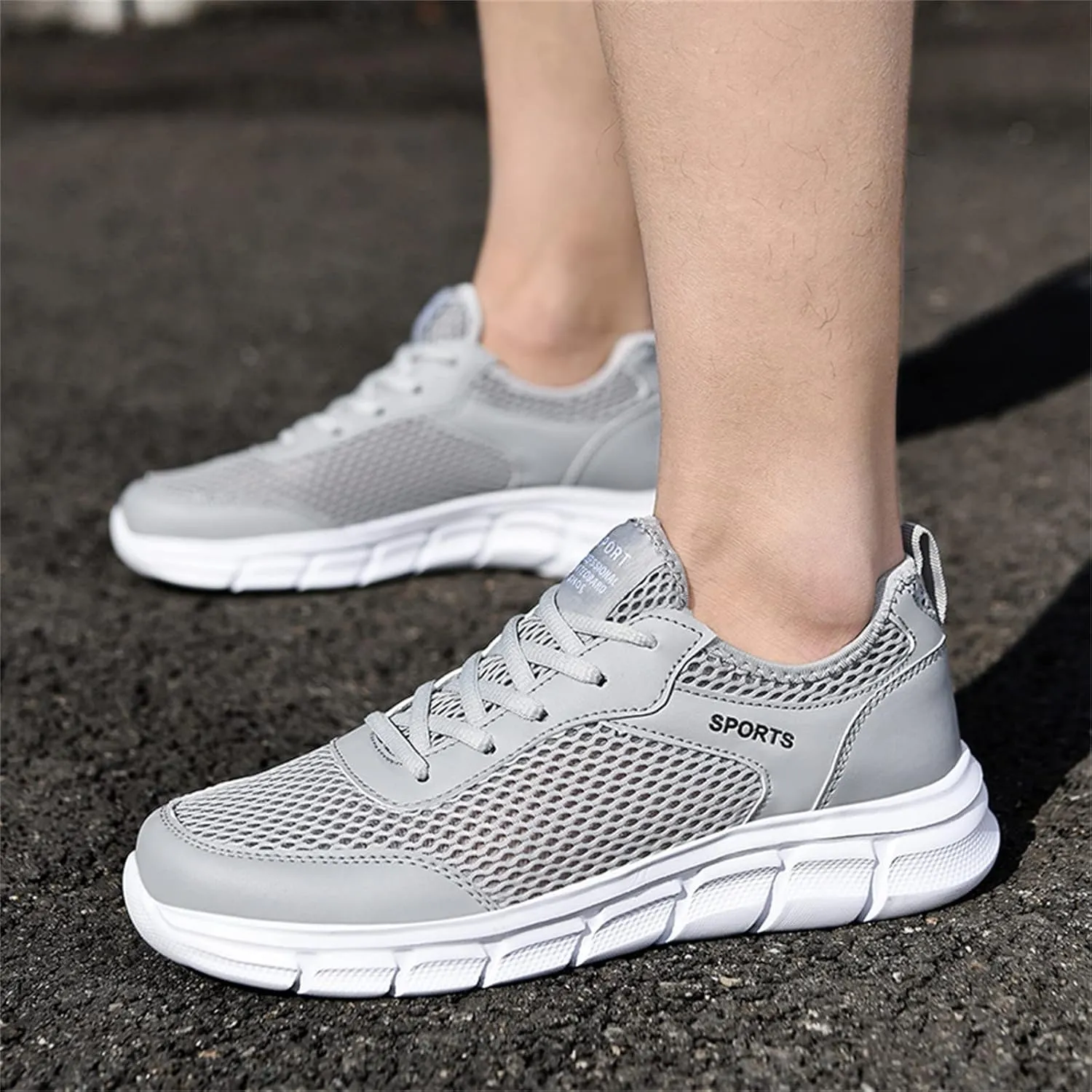 Men's Arch Support Workout Shoes Lightweight Breathable Walking Shoe Gym Tennis Lightweight Work Shoes for Men