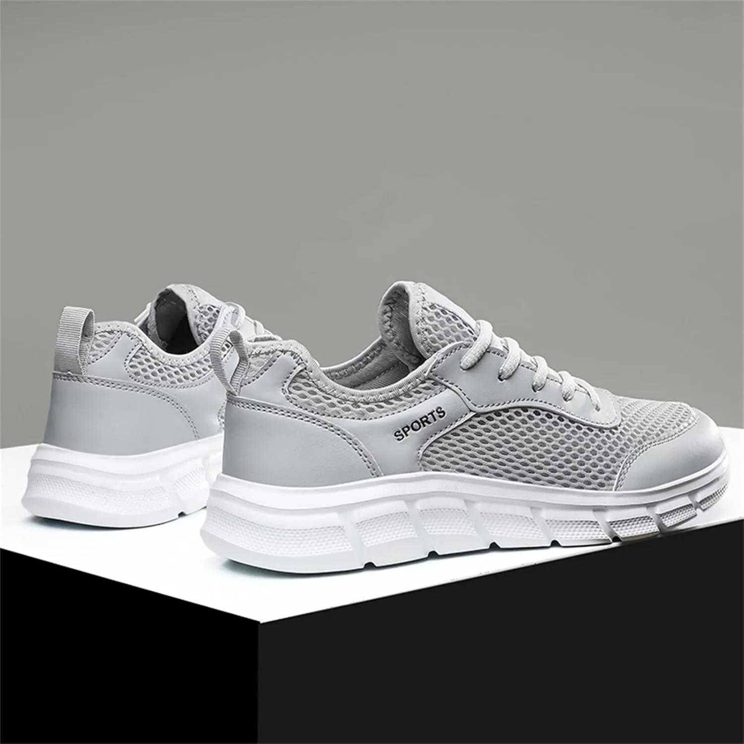 Men's Arch Support Workout Shoes Lightweight Breathable Walking Shoe Gym Tennis Lightweight Work Shoes for Men