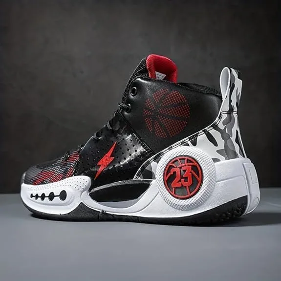 Men's Athletic Basketball Shoes, Breathable Non-Slip Training Sneakers, Shock Absorbing