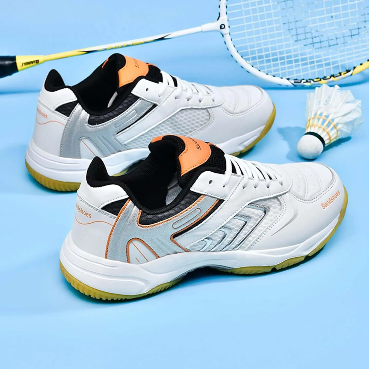Men's Badminton Shoes Indoor Court Trainers Anti-Slip and Shock-Absorbing Racketball Squash Volleyball Sneakers