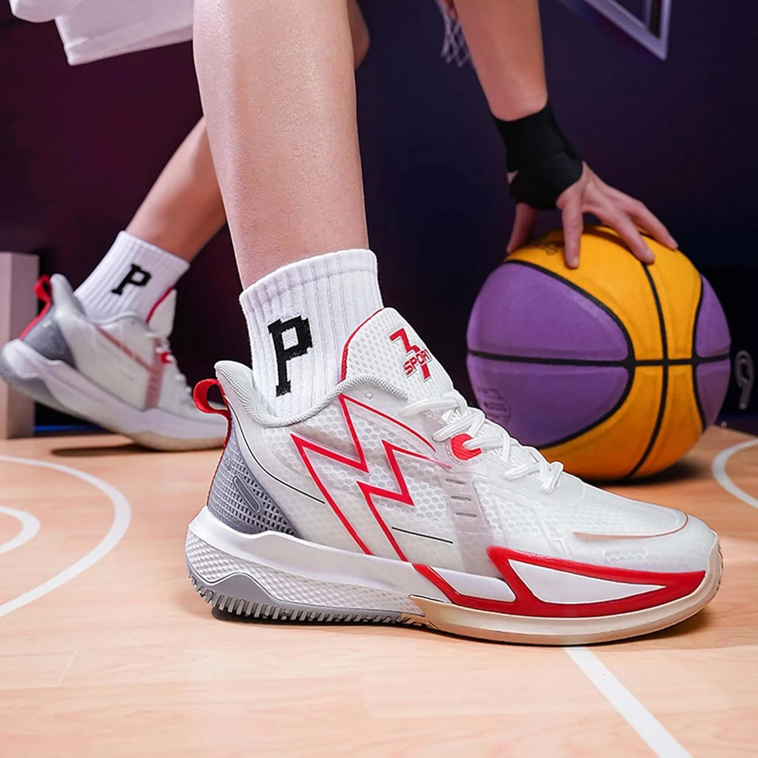 Men's Basketball Shoes Breathable High Top Sneakers Soft Bottom Training Running Shoes Street Personalized Casual Sports Men's/Women's Shoes