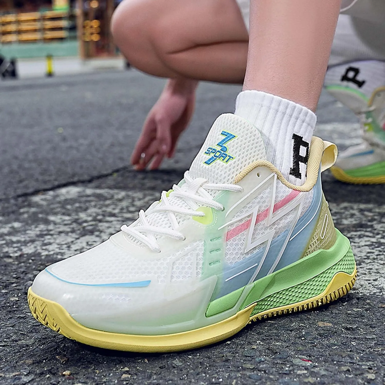 Men's Basketball Shoes Breathable High Top Sneakers Soft Bottom Training Running Shoes Street Personalized Casual Sports Men's/Women's Shoes