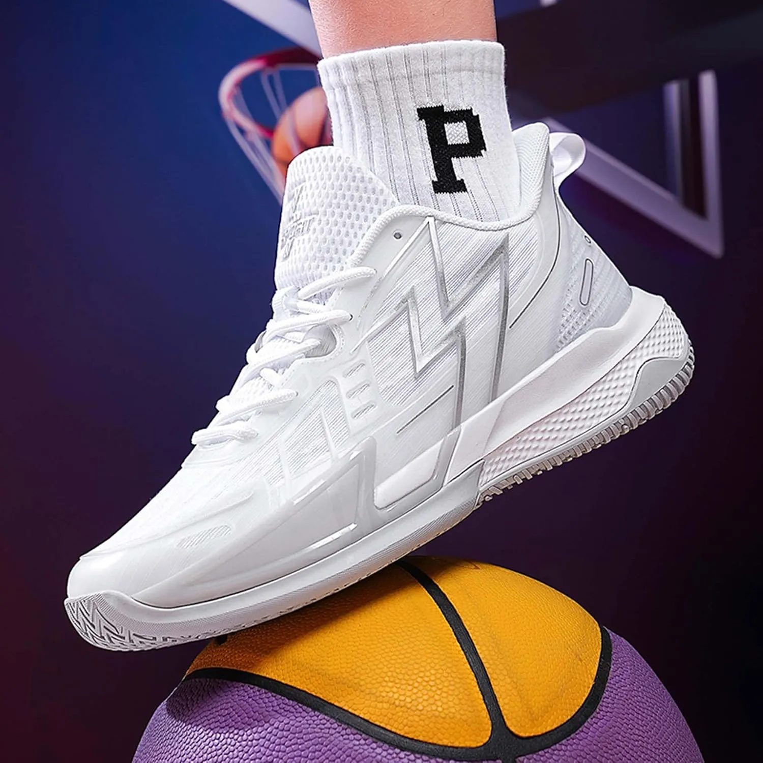 Men's Basketball Shoes Breathable High Top Sneakers Soft Bottom Training Running Shoes Street Personalized Casual Sports Men's/Women's Shoes