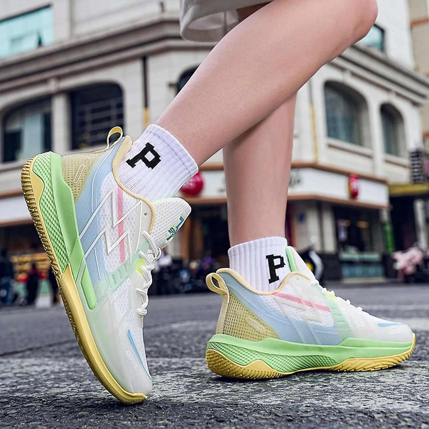 Men's Basketball Shoes Breathable High Top Sneakers Soft Bottom Training Running Shoes Street Personalized Casual Sports Men's/Women's Shoes