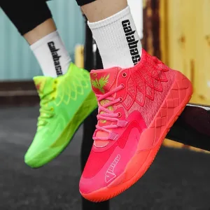 Men's Basketball Shoes Breathable Mesh Shock-Absorbing Cushioning Multi-Directional Traction Anti Slip Wear-Resistant Training Shoes