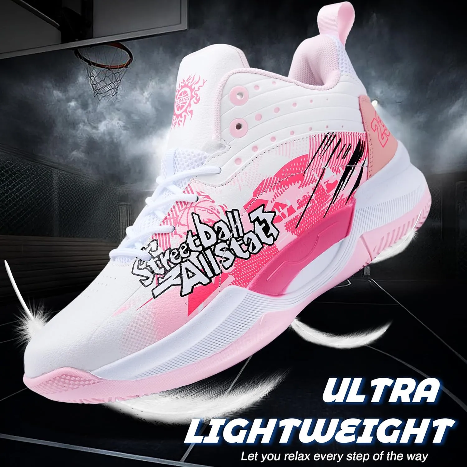 Men's Basketball Shoes Fashionable Multifunctional Outdoor Shoes Lightweight Wear-Resistant Shock-Absorbing Training Shoes Running Shoes