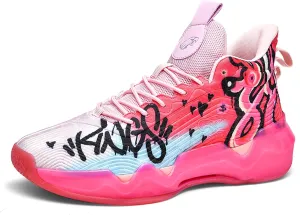 Men's Basketball Shoes High Top Anti Slip Shock-Absorbing Running Shoes Fashionable Durable Training Boots
