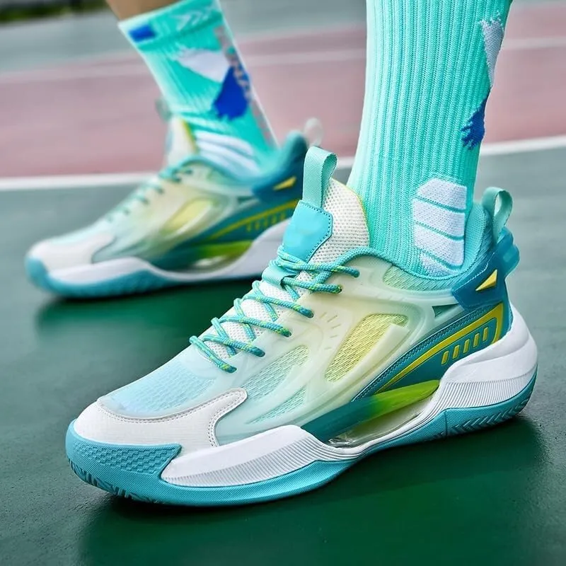 Men's Basketball Shoes Low Cut Breathable Comfortable Shock-Absorbing Anti Slip Fashionable Sports Outdoor Boots