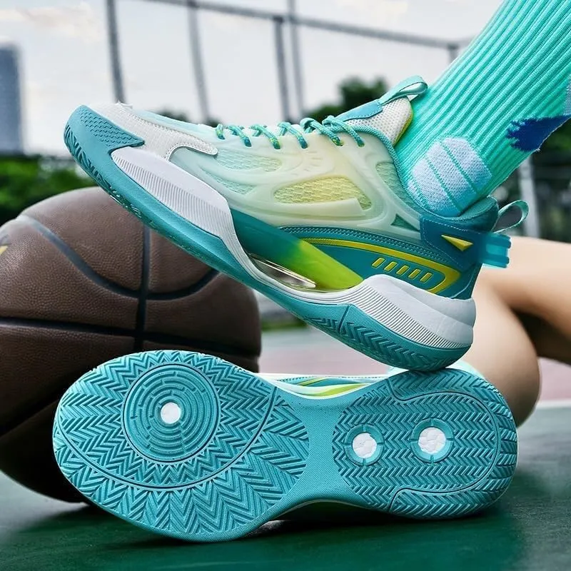 Men's Basketball Shoes Low Cut Breathable Comfortable Shock-Absorbing Anti Slip Fashionable Sports Outdoor Boots
