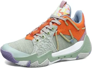 Men's Basketball Shoes with Breathable Mesh High Cut Wear-Resistant, Shock-Absorbing Anti Slip Training Boots