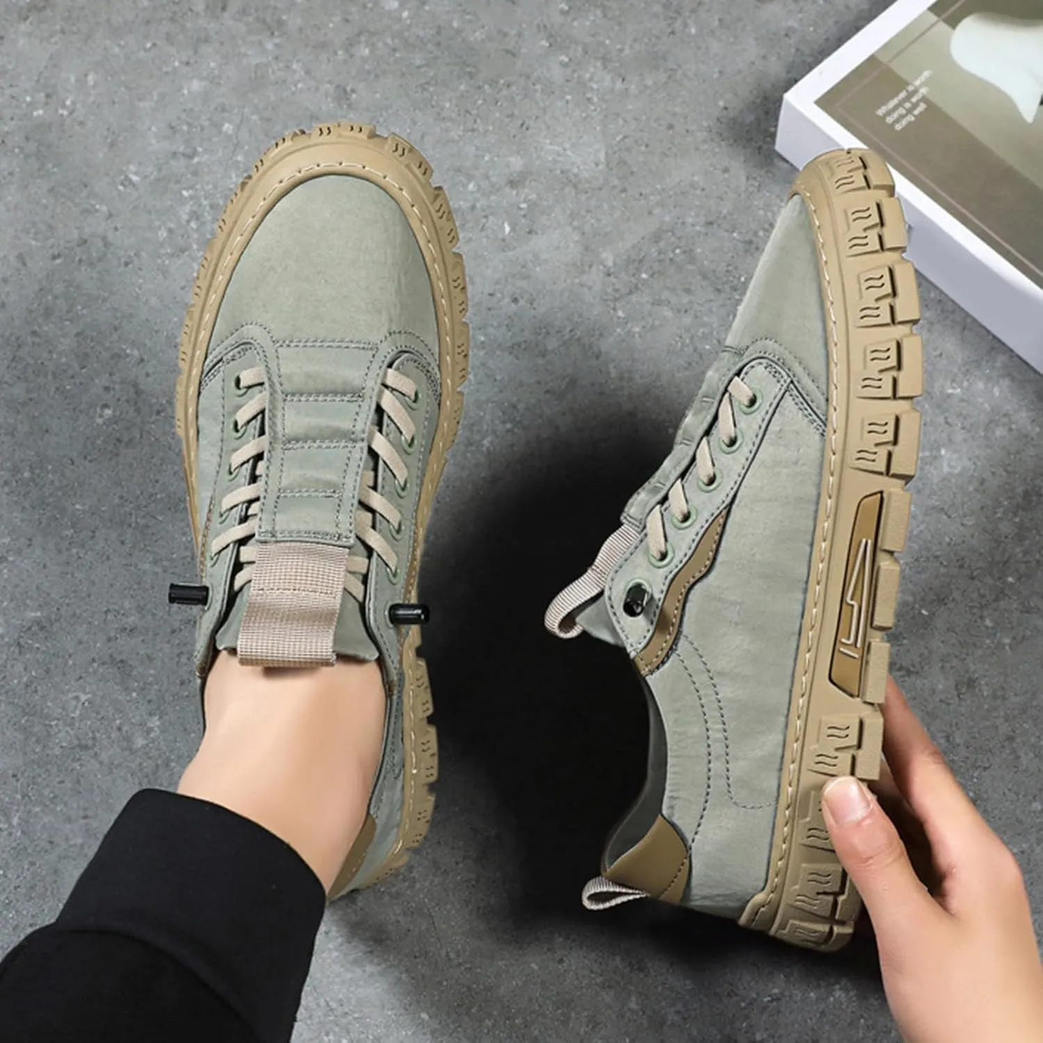 Men's Breathable Mesh Running Shoes Casual Sneaker Mesh Breathable Walking Shoe Men's Comfortable Canvas Shoes