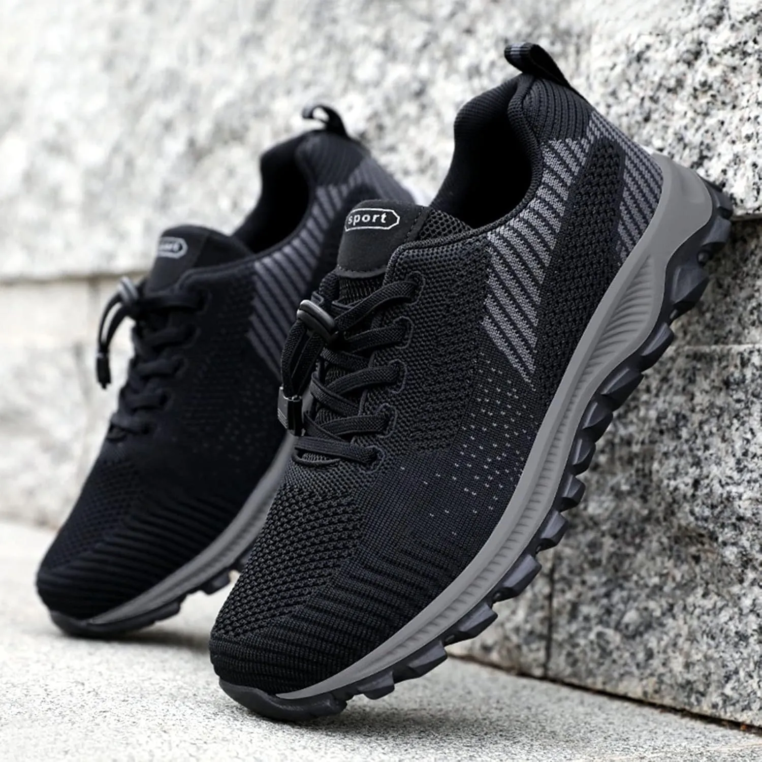 Men's Casual Shoe Fashion Summer and Casual Men Sports Shoes Non Slip Mesh Breathable Solid Color Comfortable
