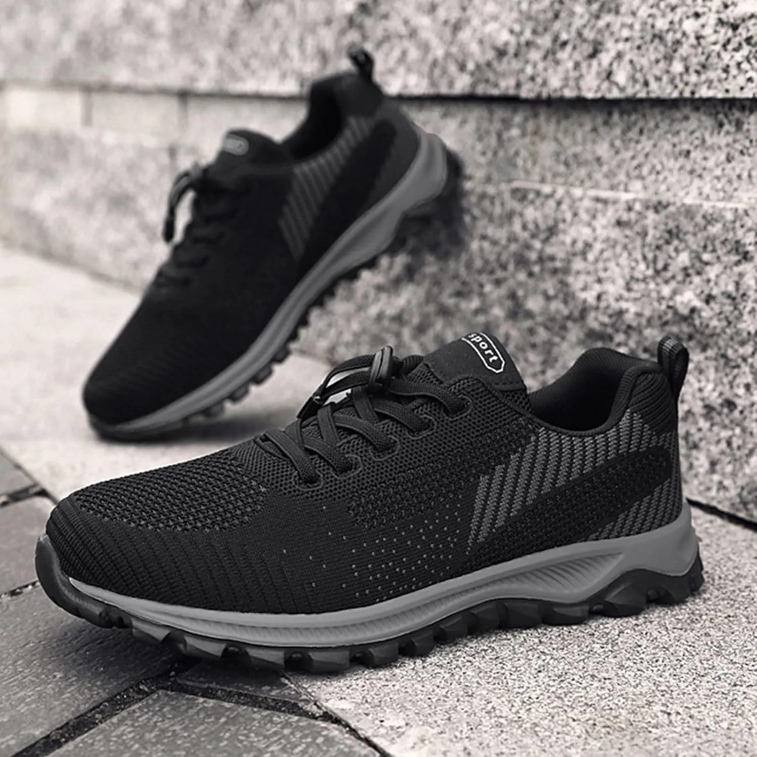 Men's Casual Shoe Fashion Summer and Casual Men Sports Shoes Non Slip Mesh Breathable Solid Color Comfortable