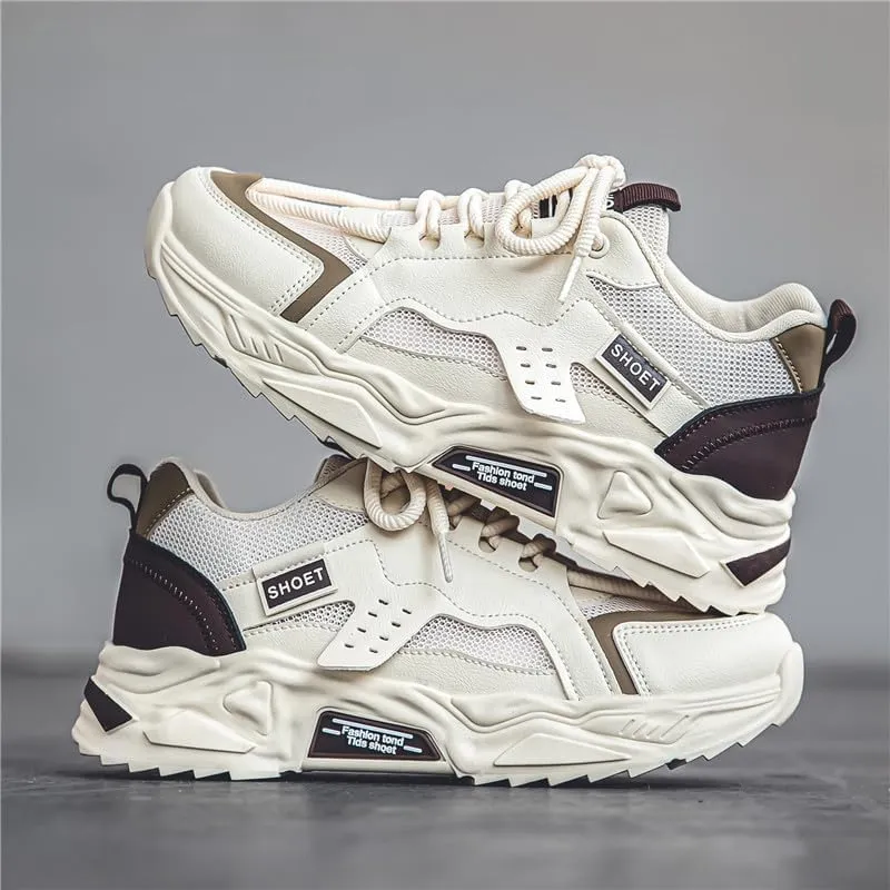 Men's Casual Shoes – Fashionable Breathable Chunky Sneakers, Youth-Oriented Korean-Style Thick-Soled Sports Shoes for Trendy Looks