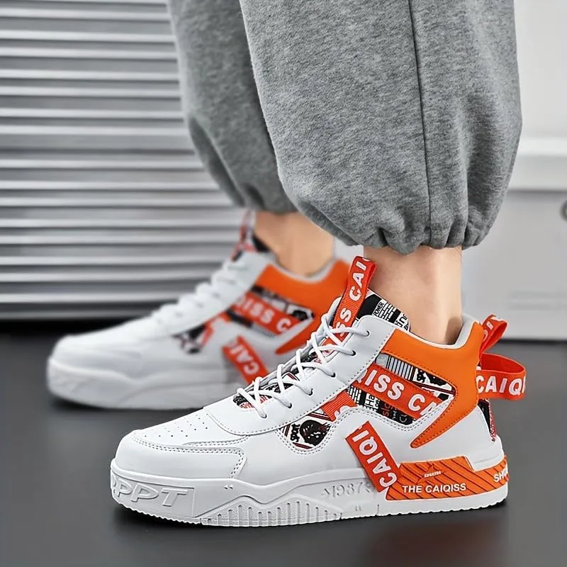 Men's Fashion Skateboarding Shoes Breathable Comfortable, Anti-Slip Shock-Absorbing Sneakers for Casual and Daily Wear