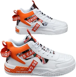 Men's Fashion Skateboarding Shoes Breathable Comfortable, Anti-Slip Shock-Absorbing Sneakers for Casual and Daily Wear