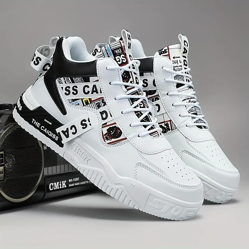 Men's Fashion Skateboarding Shoes Breathable Comfortable, Anti-Slip Shock-Absorbing Sneakers for Casual and Daily Wear