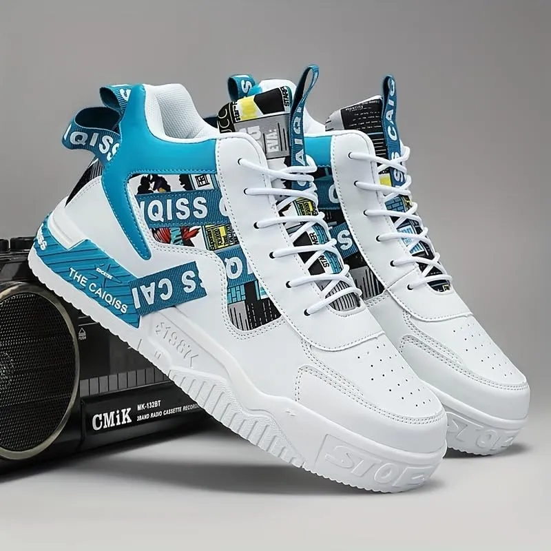 Men's Fashion Skateboarding Shoes Breathable Comfortable, Anti-Slip Shock-Absorbing Sneakers for Casual and Daily Wear