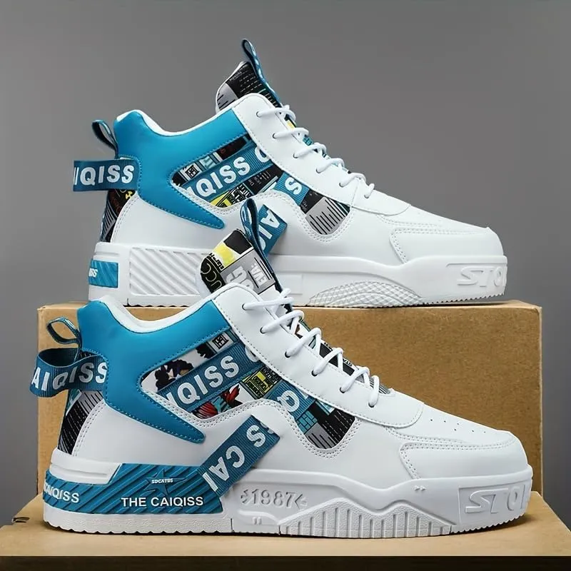 Men's Fashion Skateboarding Shoes Breathable Comfortable, Anti-Slip Shock-Absorbing Sneakers for Casual and Daily Wear
