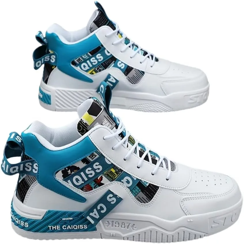 Men's Fashion Skateboarding Shoes Breathable Comfortable, Anti-Slip Shock-Absorbing Sneakers for Casual and Daily Wear