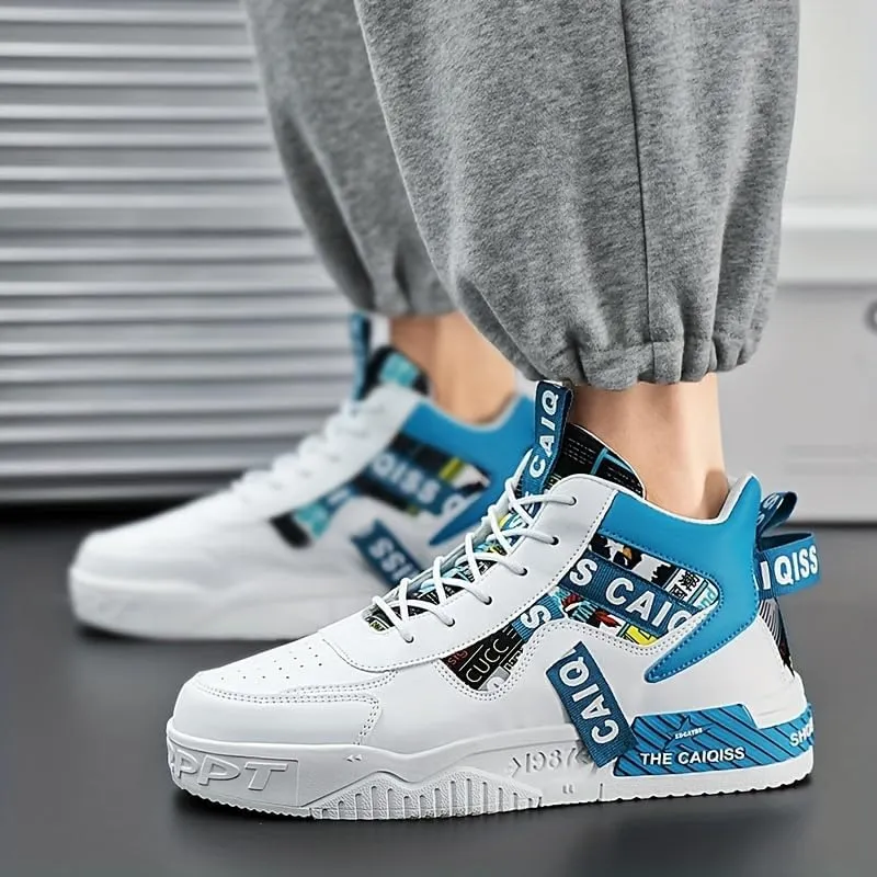 Men's Fashion Skateboarding Shoes Breathable Comfortable, Anti-Slip Shock-Absorbing Sneakers for Casual and Daily Wear