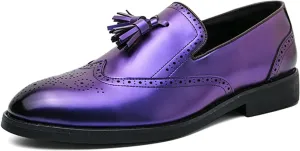 Mens Faux Leather Shoes Breathable Smoking Slippers Slip On Daily Casual Loafers Dress Loafers Comfy Penny Loafers for Men