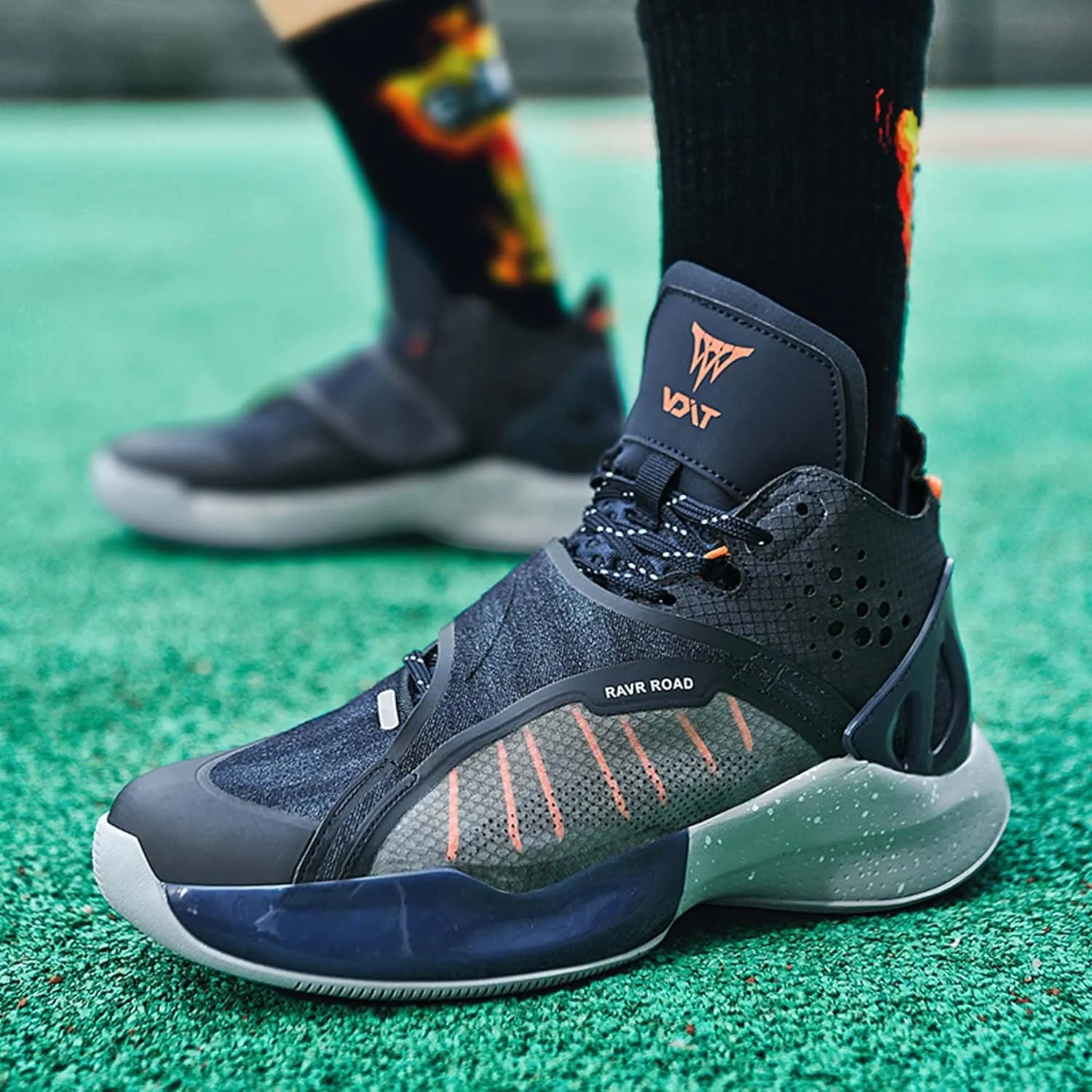 Men's High Top Basketball Shoes Indoor or Outdoor Court Teenagers Cushioned Training Basketball Sneakers Fashion High Top Sneakers Breathable Comfortable Fitness Running Tennis Shoes