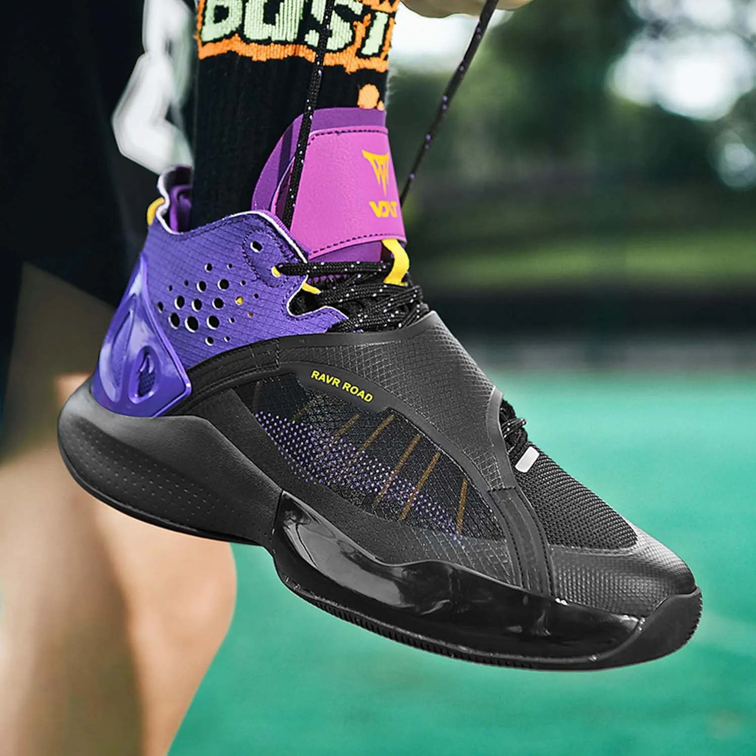 Men's High Top Basketball Shoes Indoor or Outdoor Court Teenagers Cushioned Training Basketball Sneakers Fashion High Top Sneakers Breathable Comfortable Fitness Running Tennis Shoes
