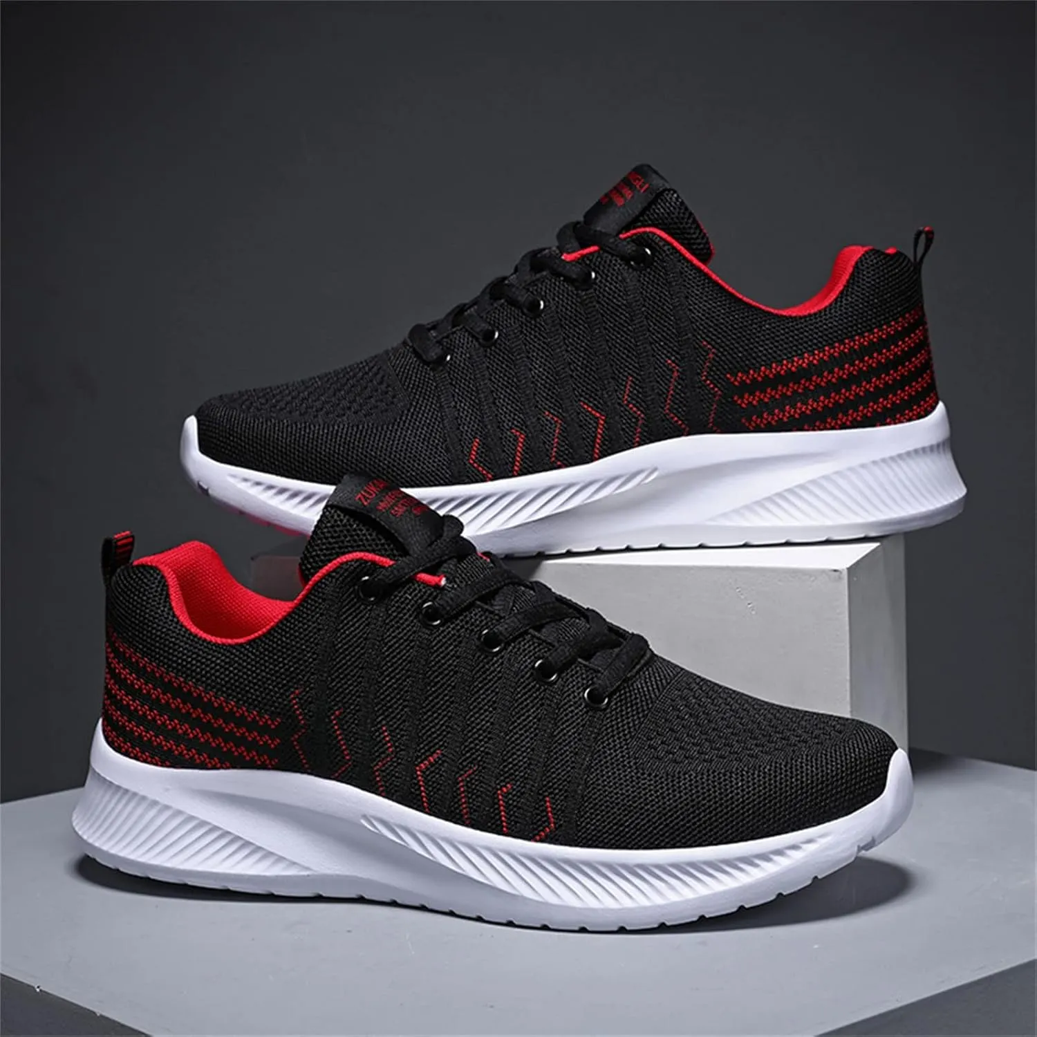 Men's Lace Up Memory Foam Sneakers Lightweight Sport Gym Jogging Walking Sneaker Lightweight Work Shoes for Men
