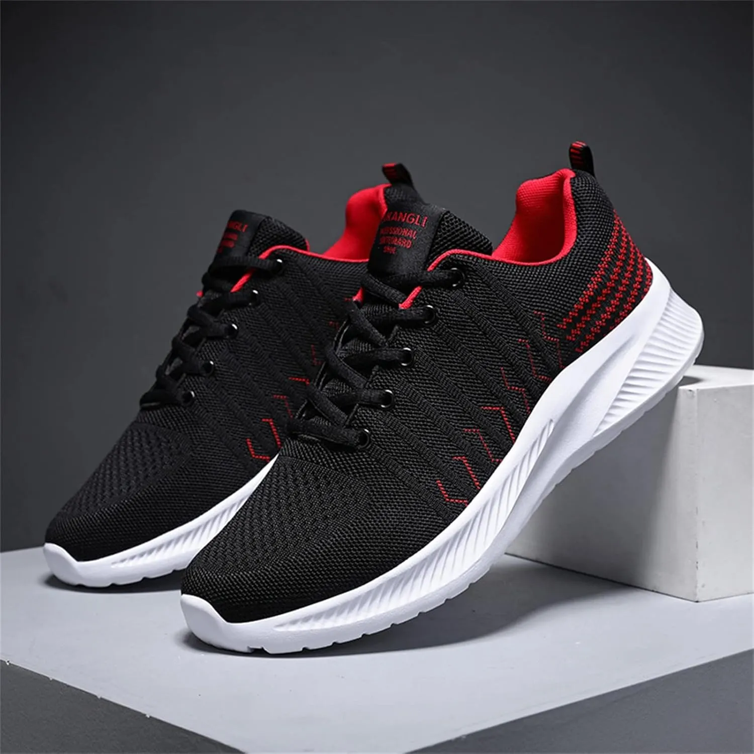 Men's Lace Up Memory Foam Sneakers Lightweight Sport Gym Jogging Walking Sneaker Lightweight Work Shoes for Men