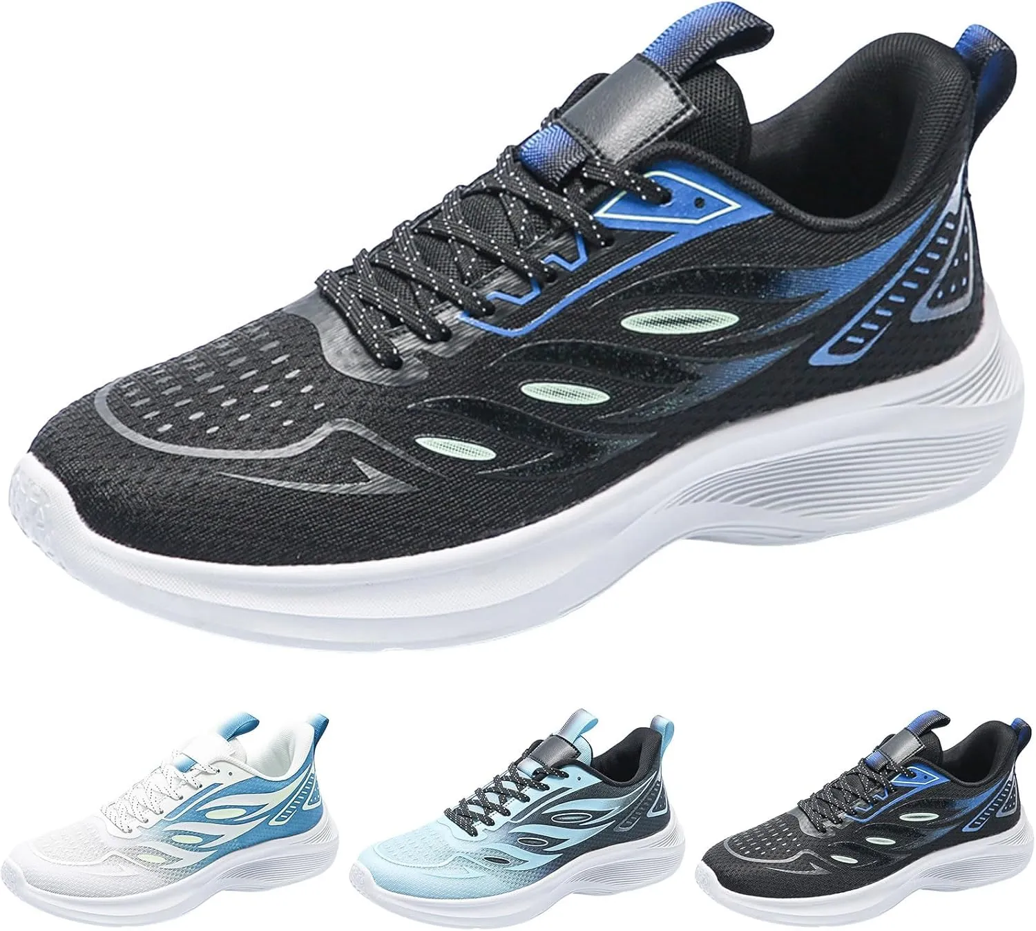 Men's Lightweight Cushion Sneakers Casual Sneaker Mesh Breathable Walking Shoe Men's Comfortable Diabetic Shoes