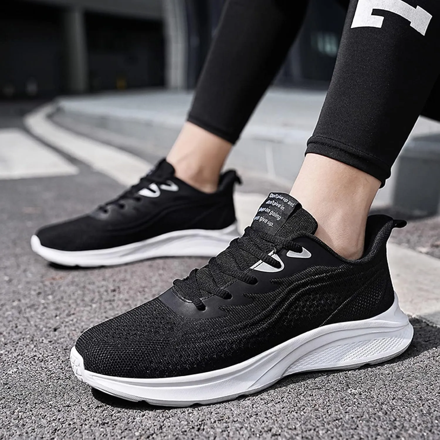 Men's Lightweight Cushion Sneakers Lightweight Breathable Slip On Running Shoe Men's Arch Support Insole Shoes