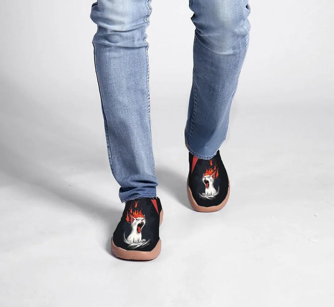 Men's Lightweight Loafers Breathable Slip-on All-Season Traction Flexible Sole Odor-Resistant Cushioned Comfort Travel