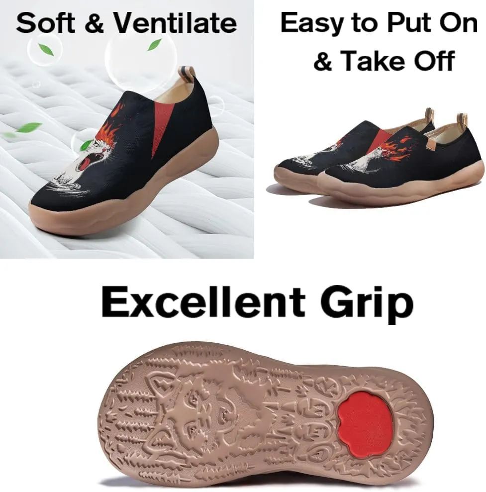 Men's Lightweight Loafers Breathable Slip-on All-Season Traction Flexible Sole Odor-Resistant Cushioned Comfort Travel