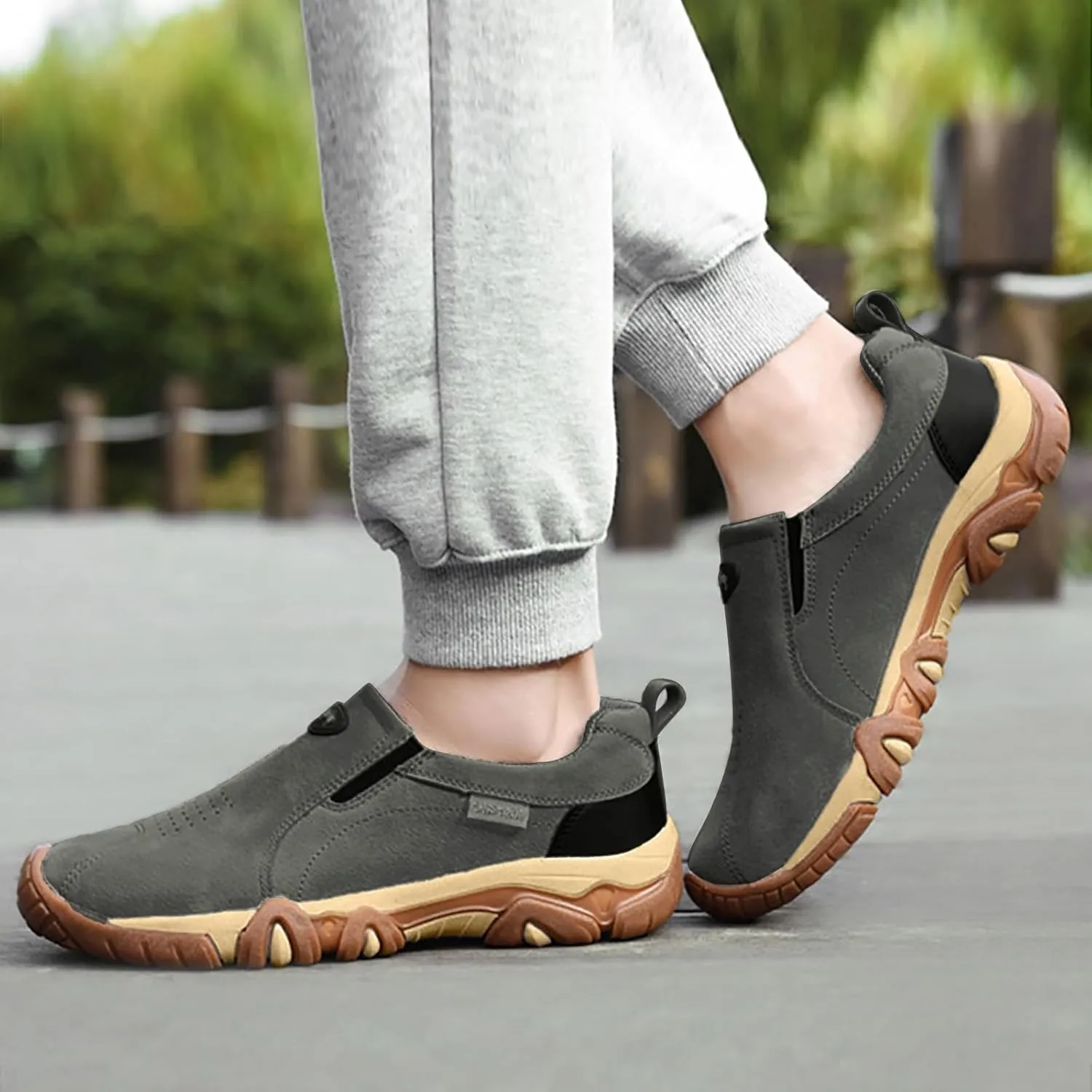 Men's Lightweight Non Slip Barefoot Shoes Supportive Running Athletic Sneaker Breathable Diabetic Shoes for Men