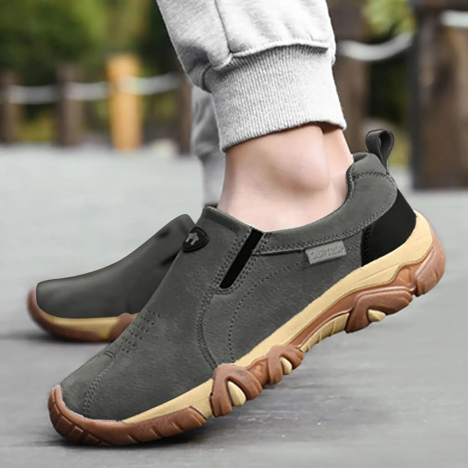 Men's Lightweight Non Slip Barefoot Shoes Supportive Running Athletic Sneaker Breathable Diabetic Shoes for Men