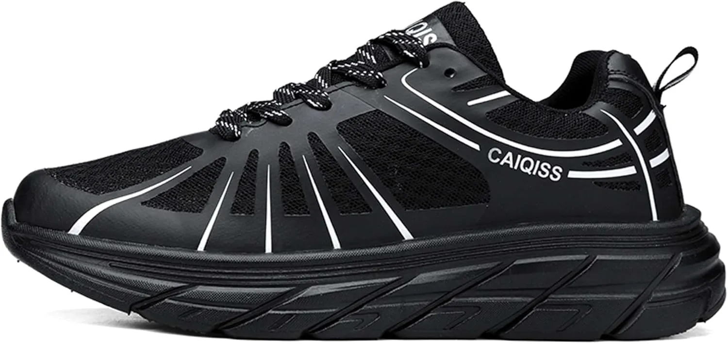 Mens Low Top Lace Up Classic Casual Walking Shoes Rubber Sole Anti Slip Running Shoes High Elasticity Basketball Sneakers Comfortable and Breathable Training Shoes Lightweight Badminton Sneakers