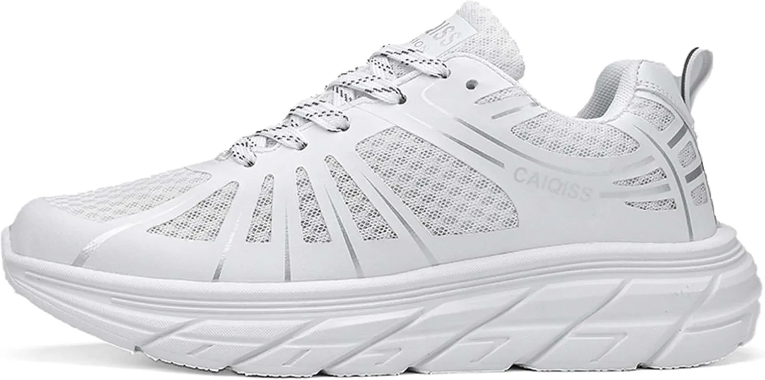 Mens Low Top Lace Up Classic Casual Walking Shoes Rubber Sole Anti Slip Running Shoes High Elasticity Basketball Sneakers Comfortable and Breathable Training Shoes Lightweight Badminton Sneakers