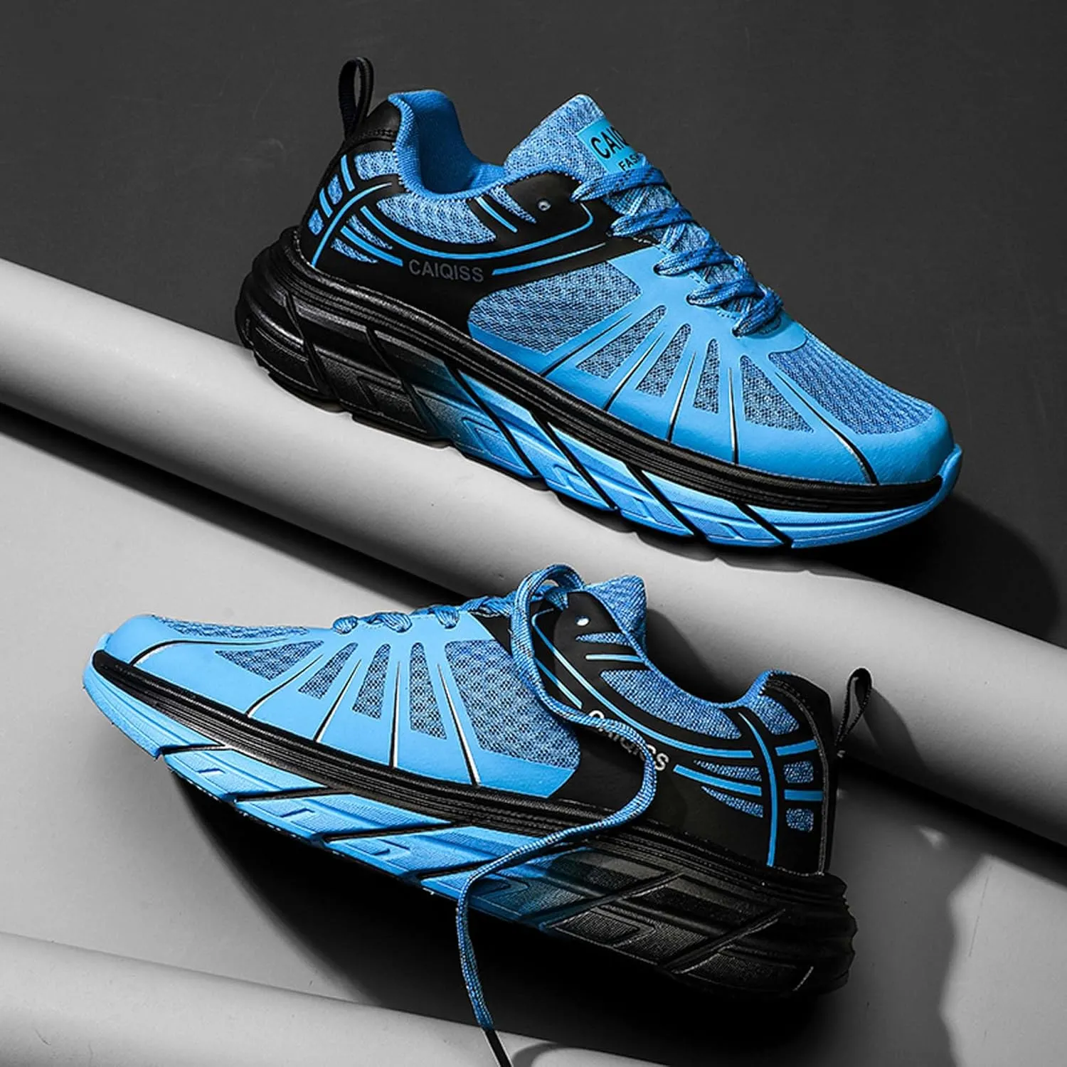 Mens Low Top Lace Up Classic Casual Walking Shoes Rubber Sole Anti Slip Running Shoes High Elasticity Basketball Sneakers Comfortable and Breathable Training Shoes Lightweight Badminton Sneakers