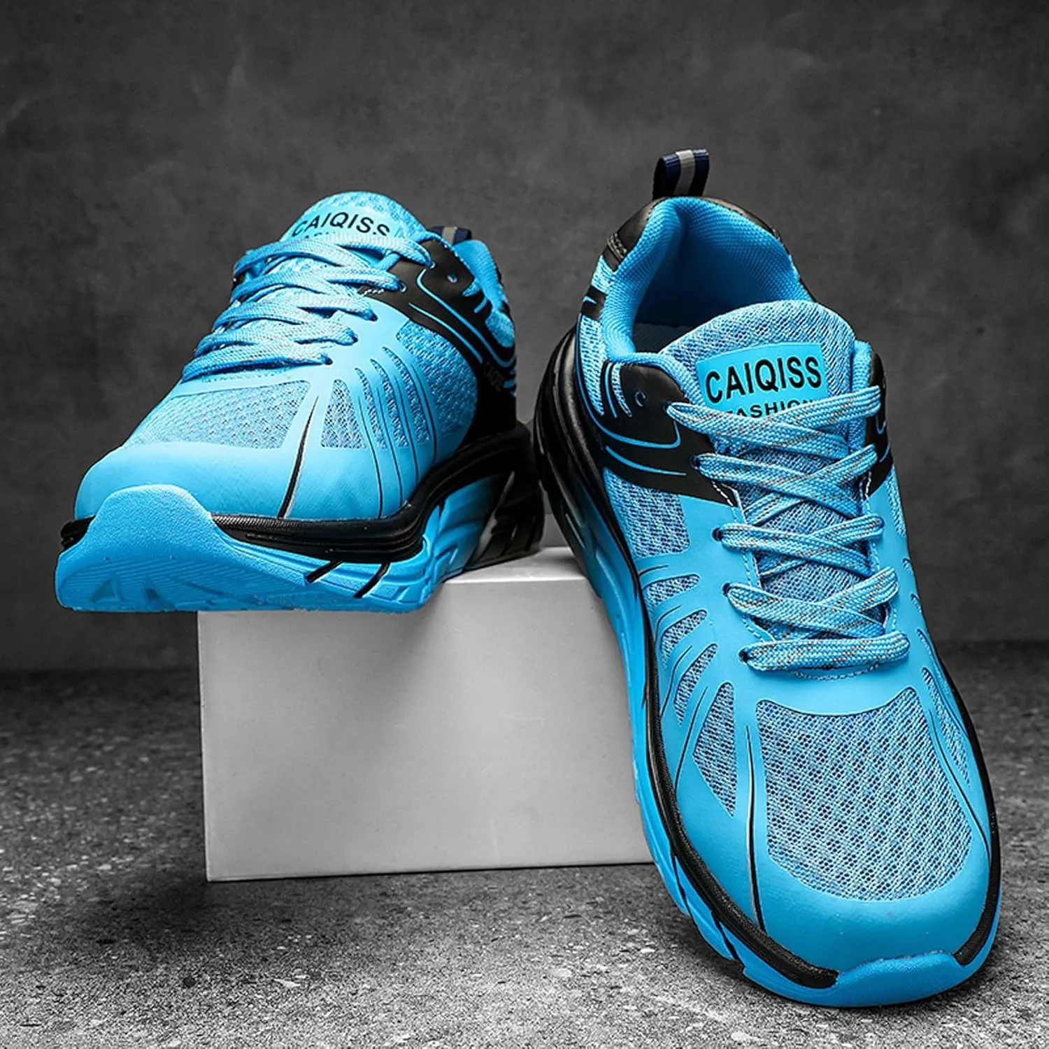 Mens Low Top Lace Up Classic Casual Walking Shoes Rubber Sole Anti Slip Running Shoes High Elasticity Basketball Sneakers Comfortable and Breathable Training Shoes Lightweight Badminton Sneakers