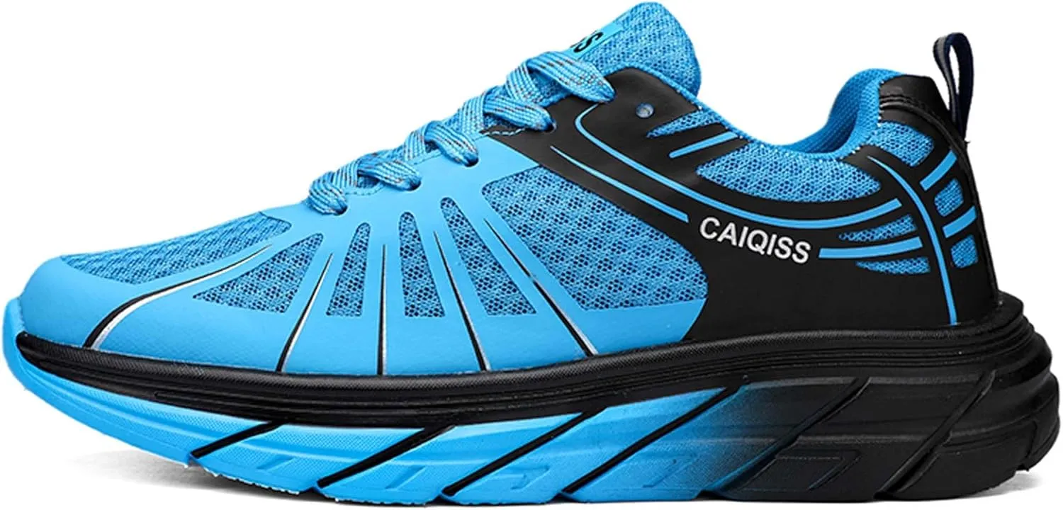 Mens Low Top Lace Up Classic Casual Walking Shoes Rubber Sole Anti Slip Running Shoes High Elasticity Basketball Sneakers Comfortable and Breathable Training Shoes Lightweight Badminton Sneakers