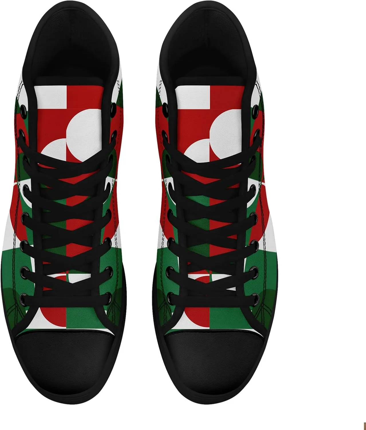 Men's Mexican Flag High-Top Canvas Sneakers Women's Mexico Lace-Up Shoes Gift Comfortable Stylish Streetwear Footwear