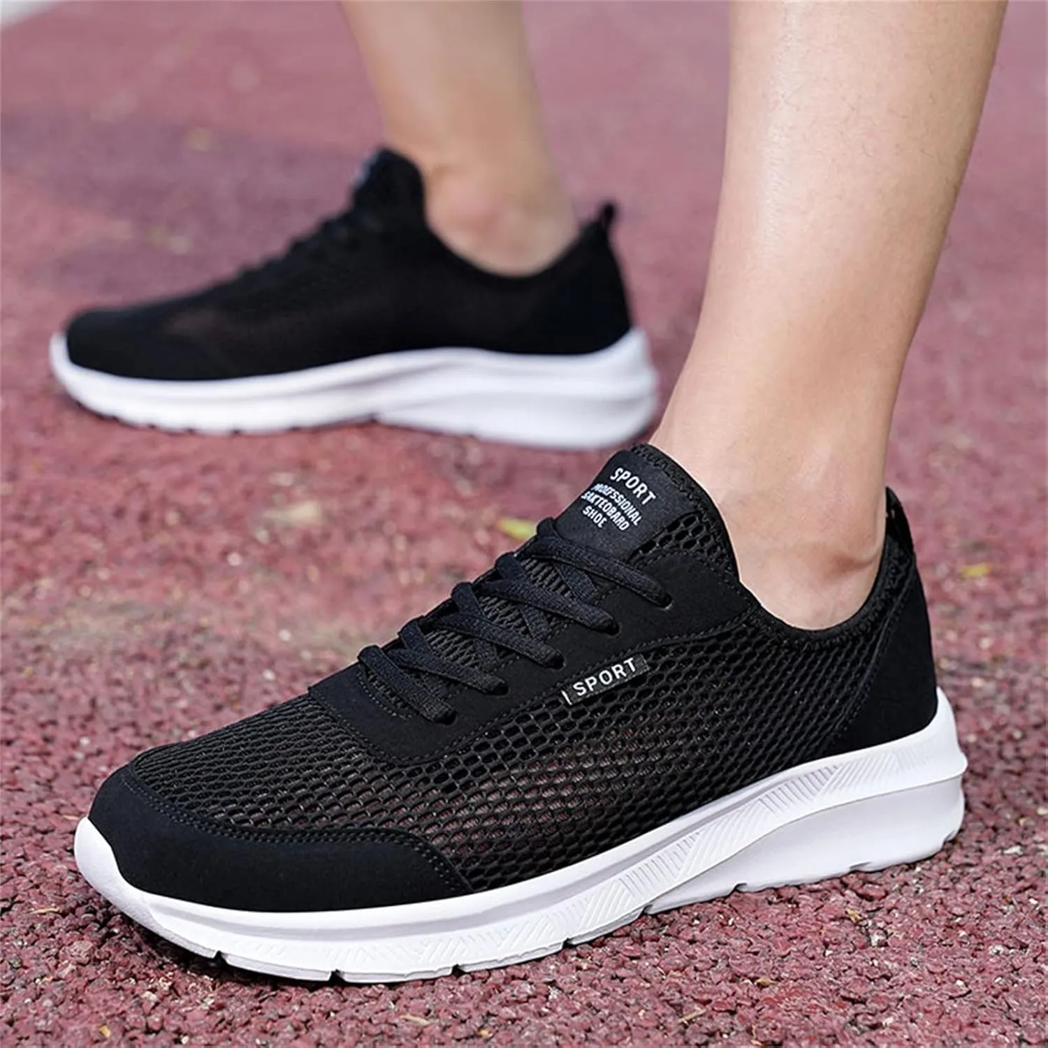 Men's Non Slip Running Shoes Ultra Light Breathable Casual Walking Shoes Fashion Sneakers Mesh Workout Sports Shoes