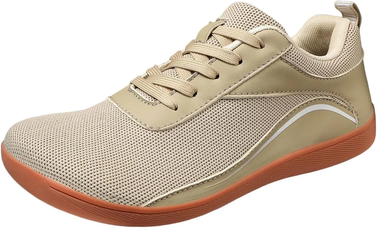 Mens Walking Shoes Wide Toe Workout Shoes Breathable Running Sneakers Lightweight Anti-Slip Training Shoes