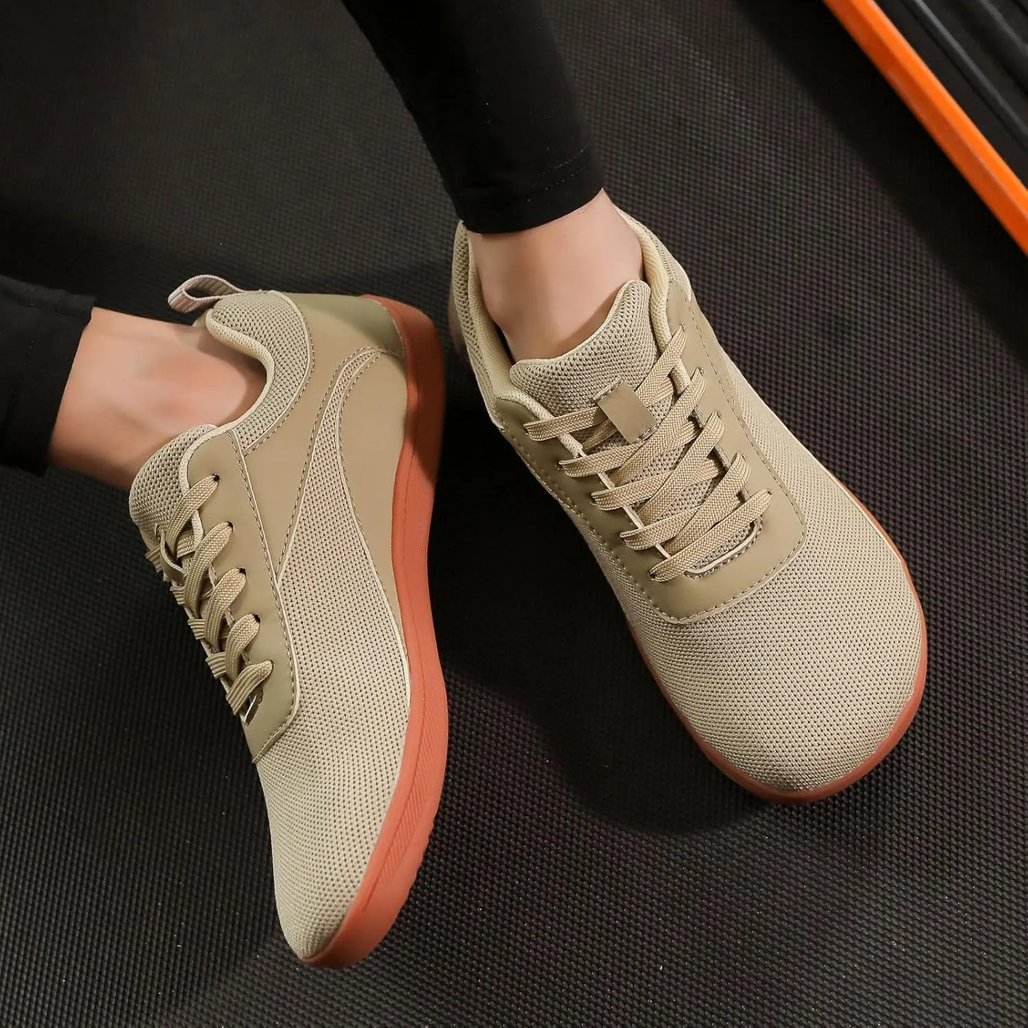 Mens Walking Shoes Wide Toe Workout Shoes Breathable Running Sneakers Lightweight Anti-Slip Training Shoes